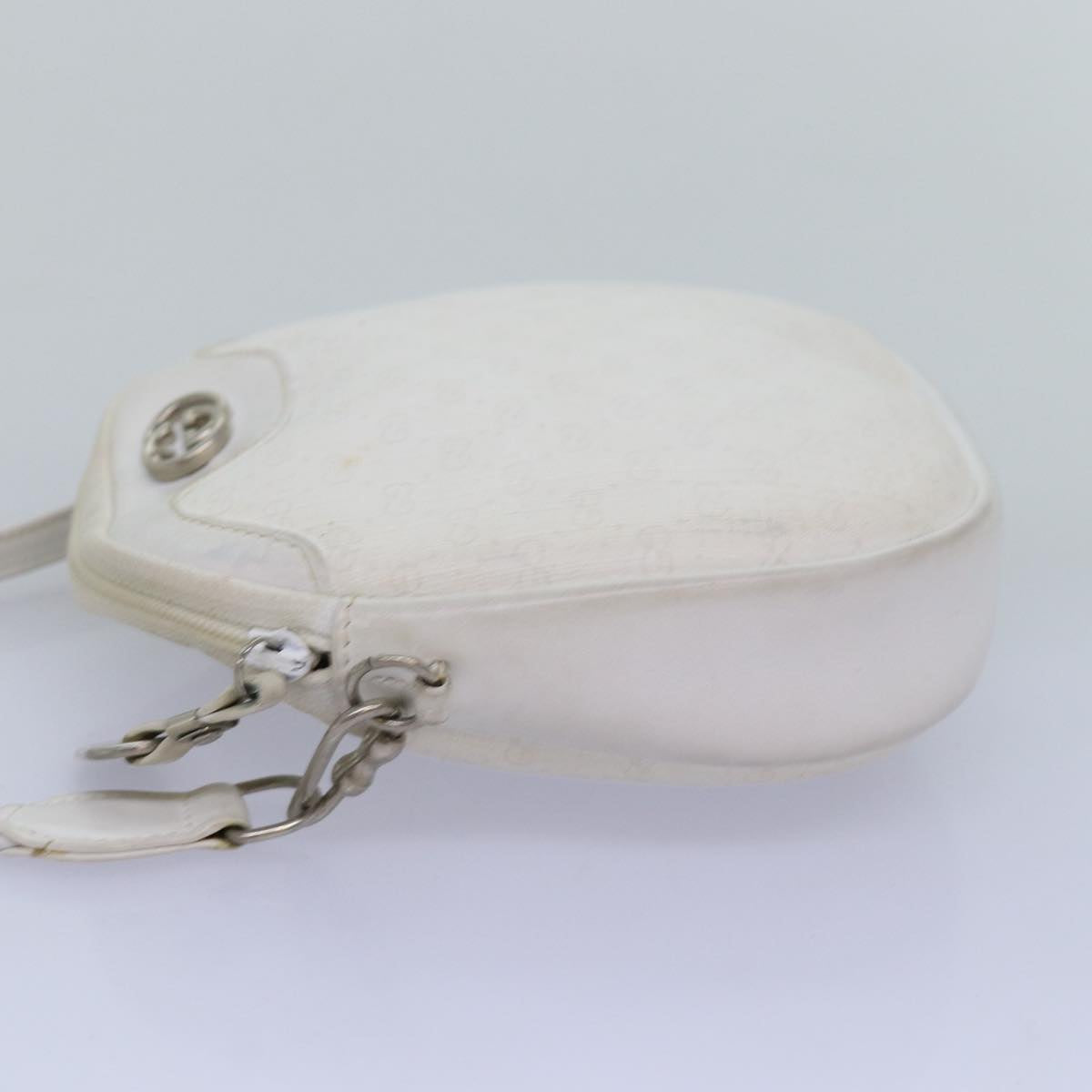 GUCCI Micro GG Supreme Shoulder Bag PVC Leather White Auth 75267