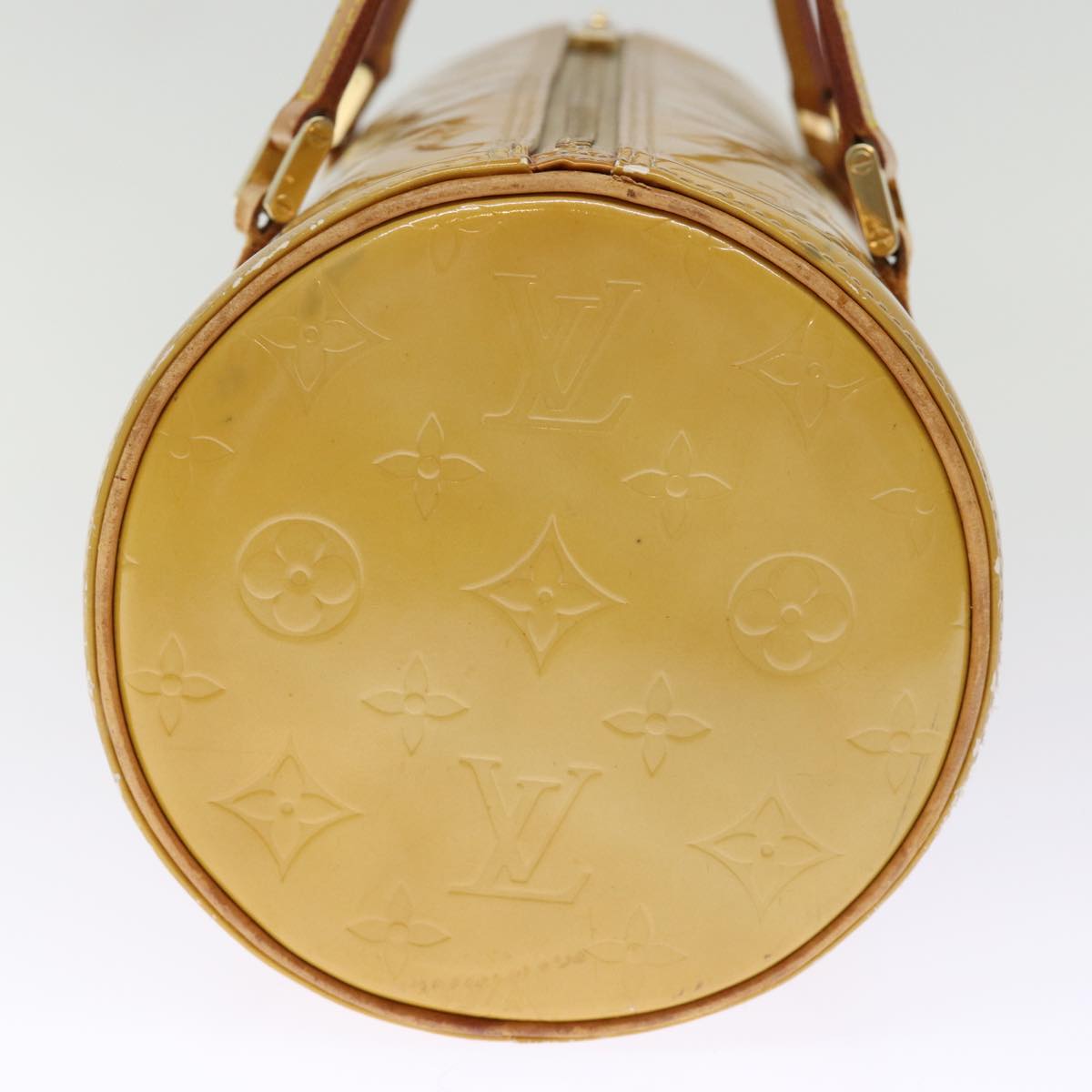 LOUIS VUITTON Monogram Vernis Bedford Hand Bag Beige M91006 LV Auth 75282