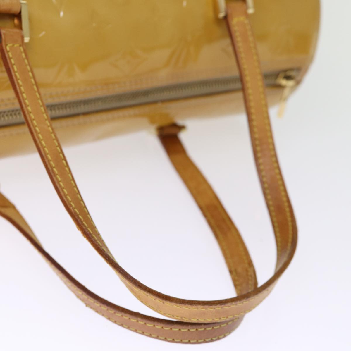 LOUIS VUITTON Monogram Vernis Bedford Hand Bag Beige M91006 LV Auth 75282