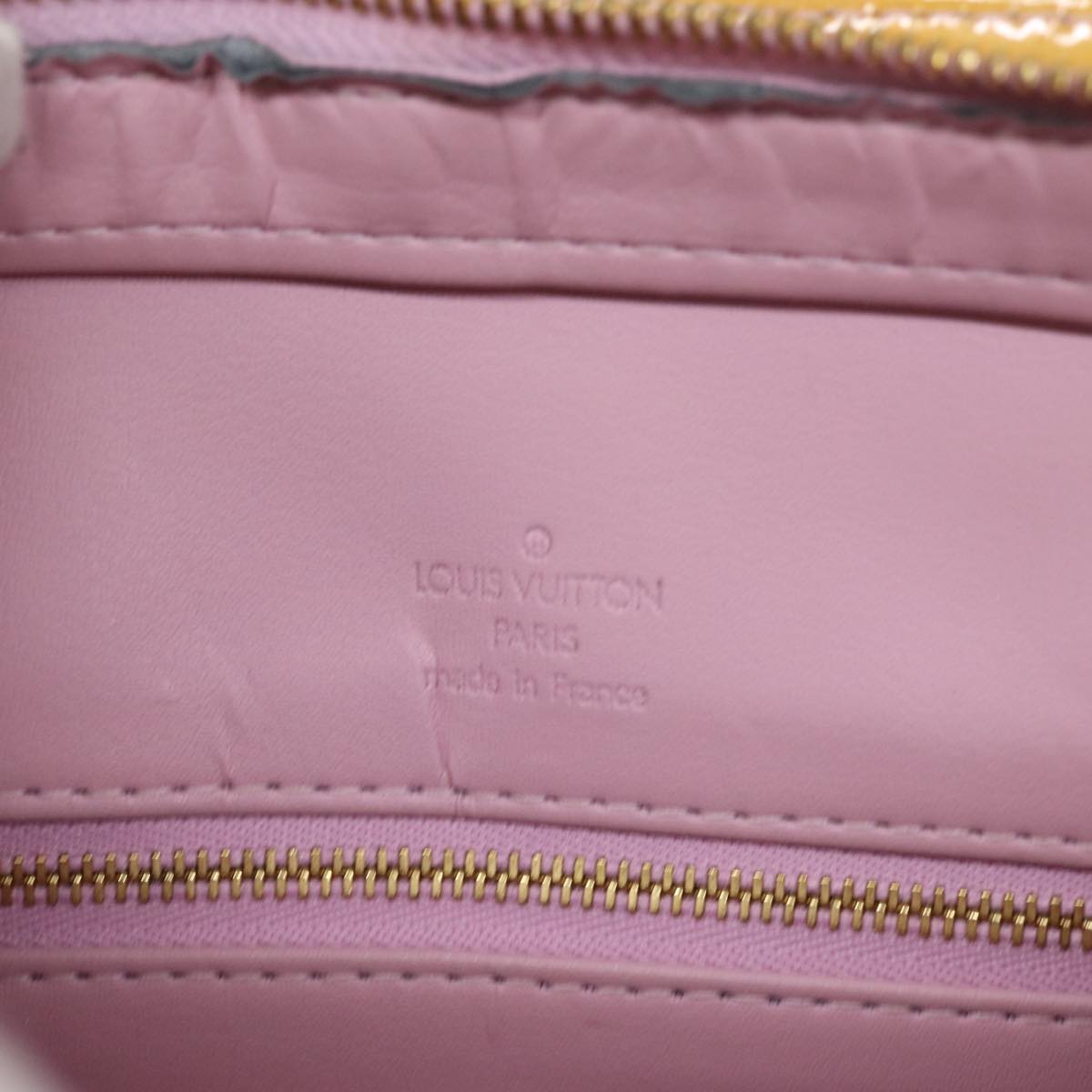 LOUIS VUITTON Monogram Vernis Houston Bag Marshmallow Pink M91302 LV Auth 75283
