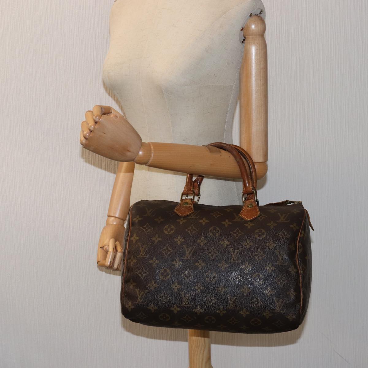 LOUIS VUITTON Monogram Speedy 30 Hand Bag M41526 LV Auth 75288