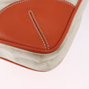 PRADA Tote Bag Nylon Beige Orange Auth 75334-10