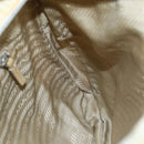 PRADA Tote Bag Nylon Beige Orange Auth 75334-21