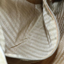 PRADA Tote Bag Nylon Beige Orange Auth 75334-22