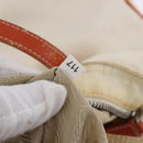 PRADA Tote Bag Nylon Beige Orange Auth 75334-27