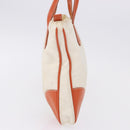PRADA Tote Bag Nylon Beige Orange Auth 75334-6