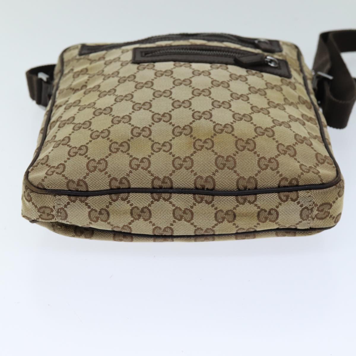 GUCCI GG Canvas Shoulder Bag Beige 92551 Auth 75348