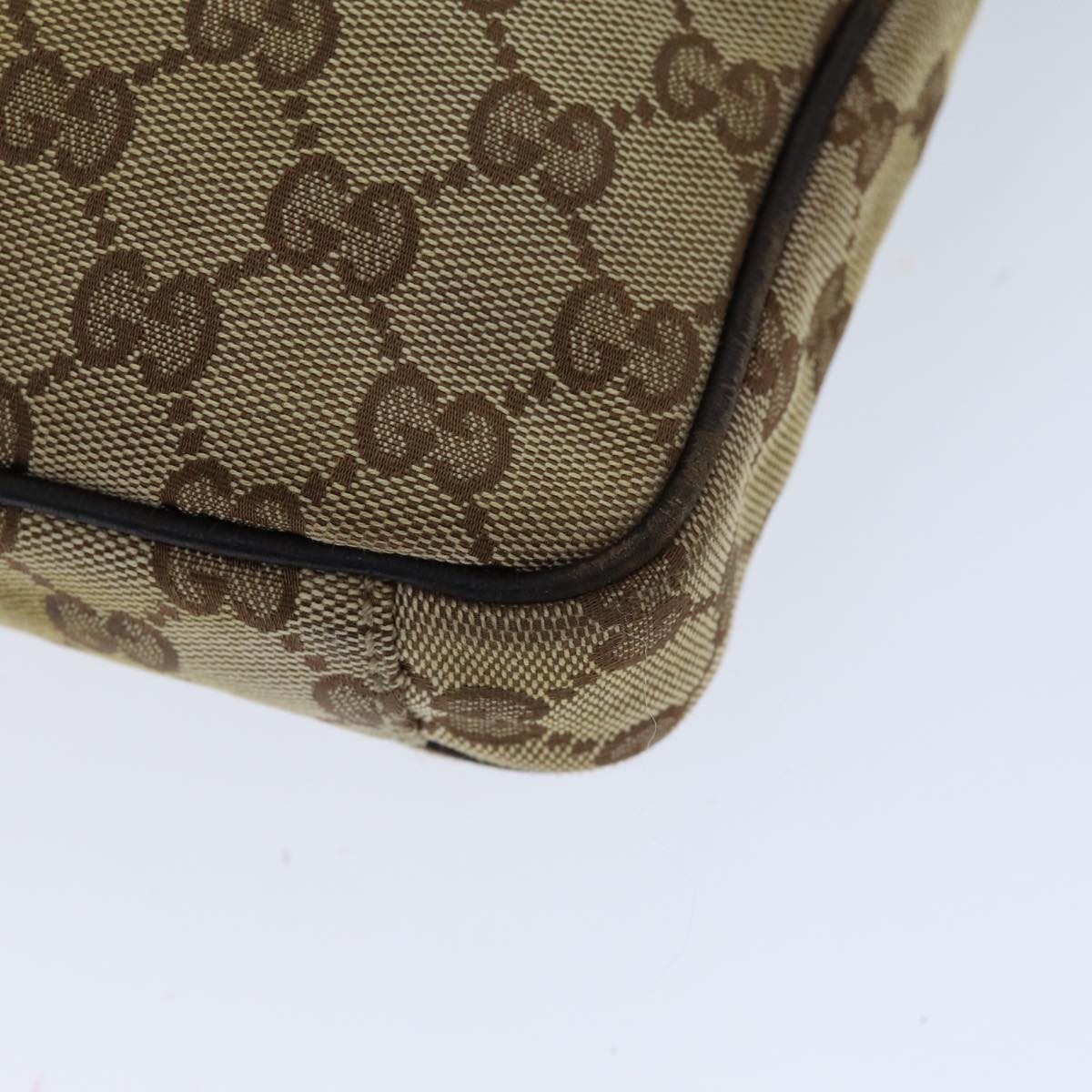 GUCCI GG Canvas Shoulder Bag Beige 92551 Auth 75348