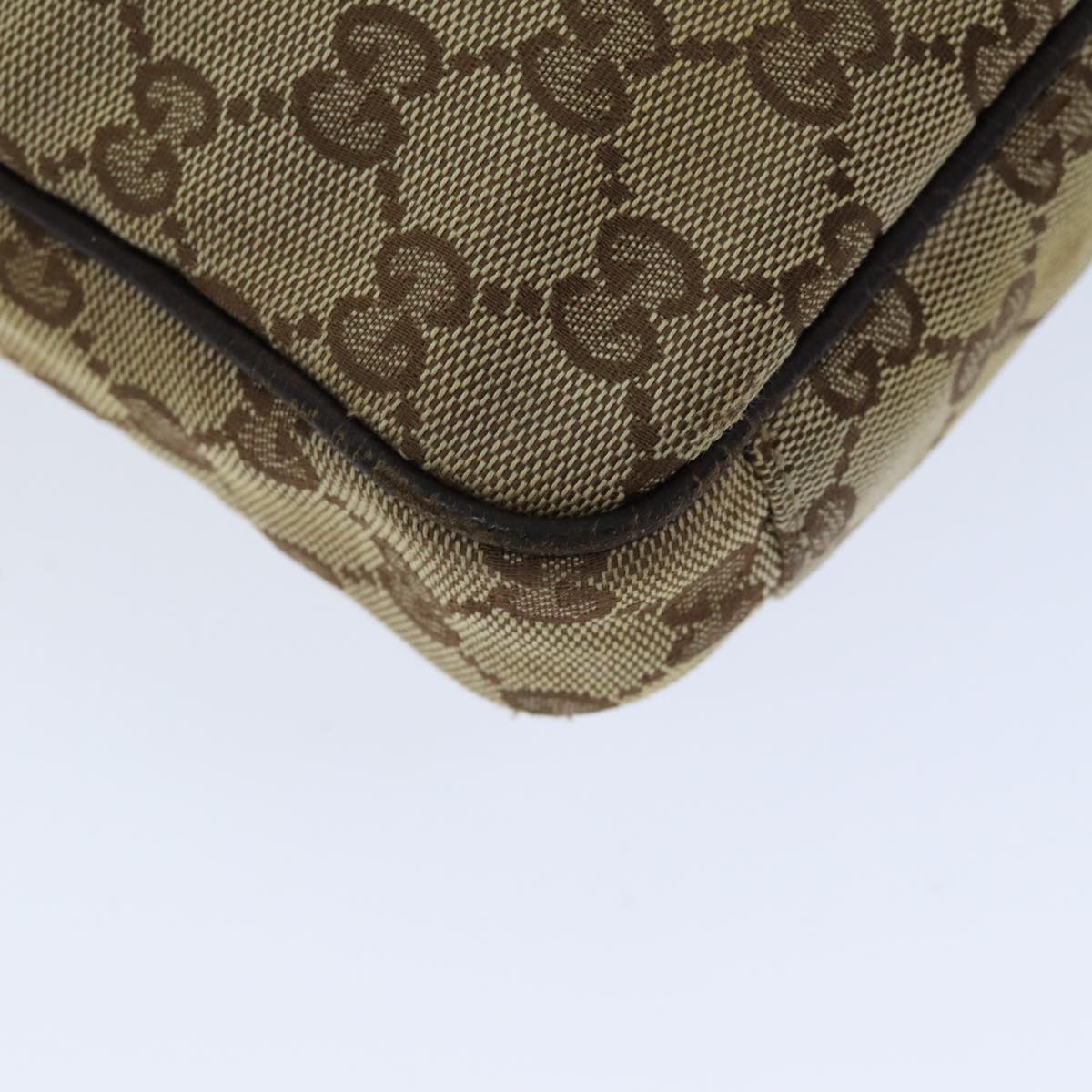 GUCCI GG Canvas Shoulder Bag Beige 92551 Auth 75348