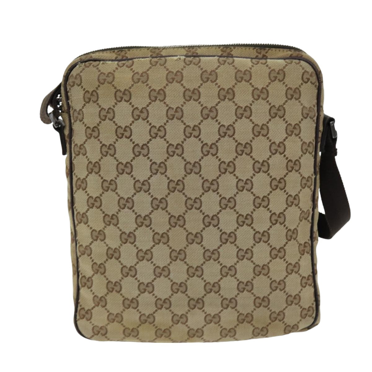 GUCCI GG Canvas Shoulder Bag Beige 92551 Auth 75348 - 0