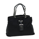 PRADA Tote Bag Nylon Black Auth 75367-1