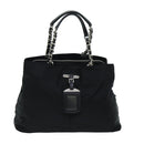 PRADA Tote Bag Nylon Black Auth 75367A-13