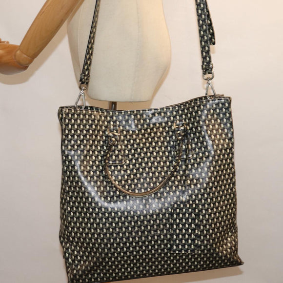 PRADA Tote Bag Safiano leather 2way Black Auth 75371