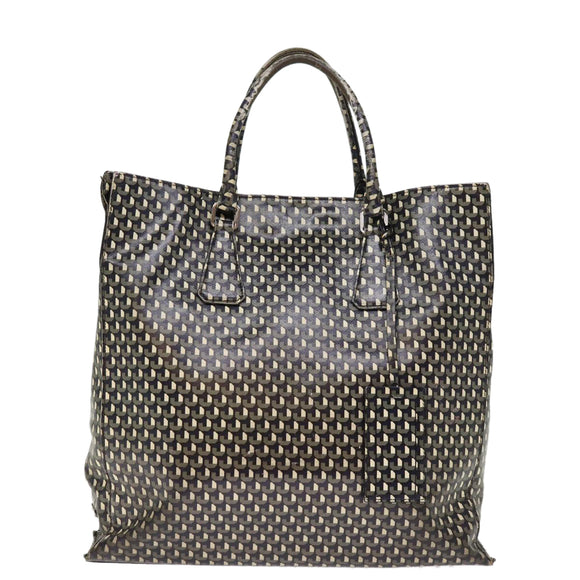 PRADA Tote Bag Safiano leather 2way Black Auth 75371