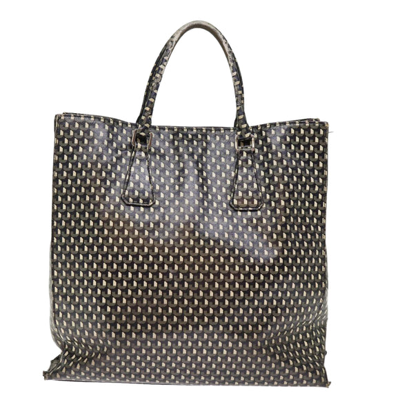 PRADA Tote Bag Safiano leather 2way Black Auth 75371