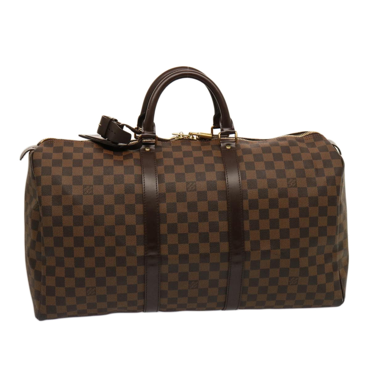 LOUIS VUITTON Damier Ebene Keepall 50 Boston Bag N41427 LV Auth 75392A