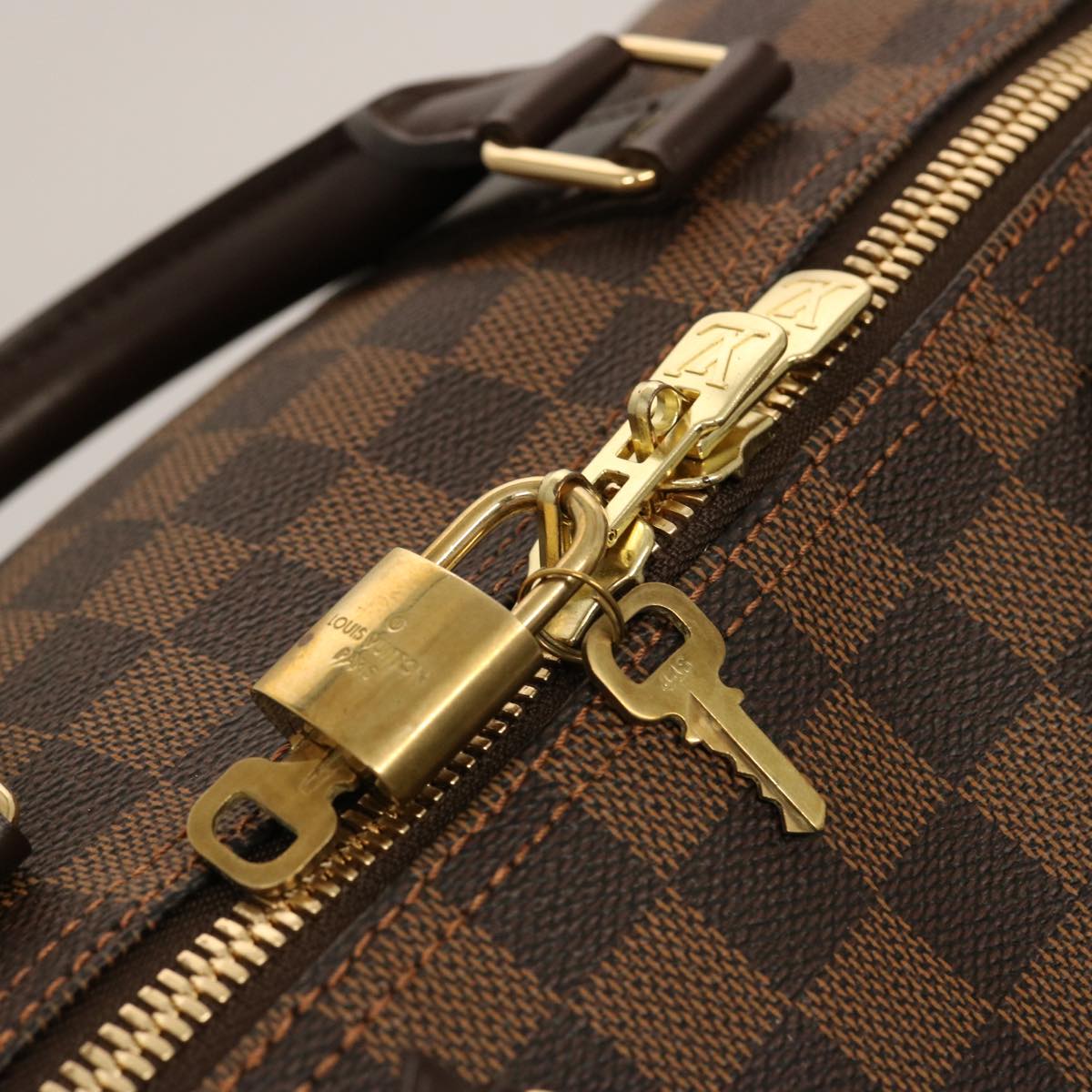 LOUIS VUITTON Damier Ebene Keepall 50 Boston Bag N41427 LV Auth 75392A