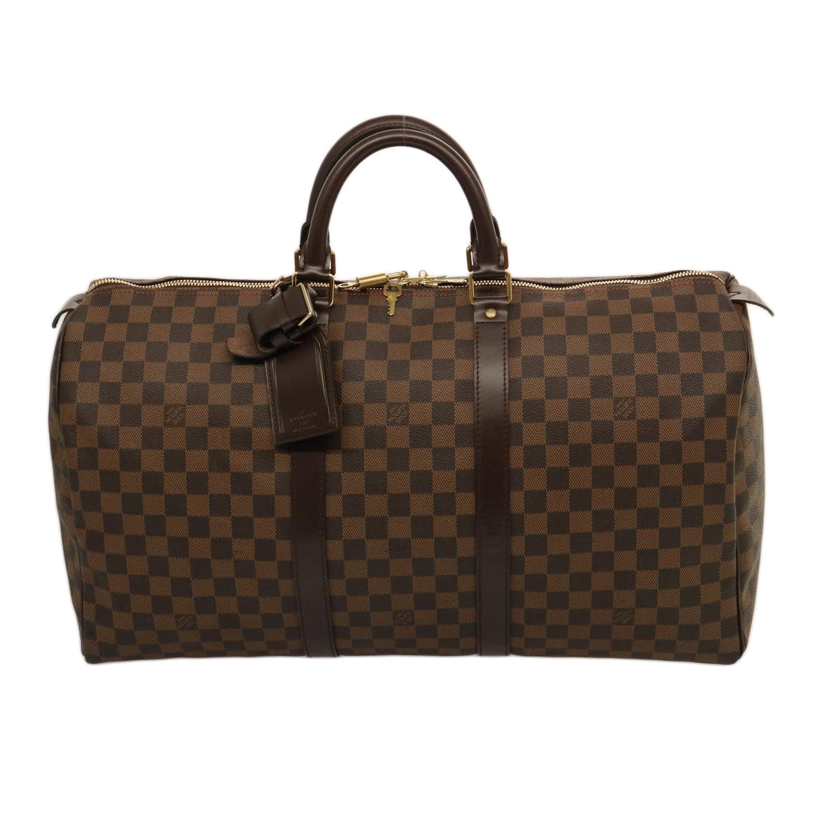 LOUIS VUITTON Damier Ebene Keepall 50 Boston Bag N41427 LV Auth 75392A