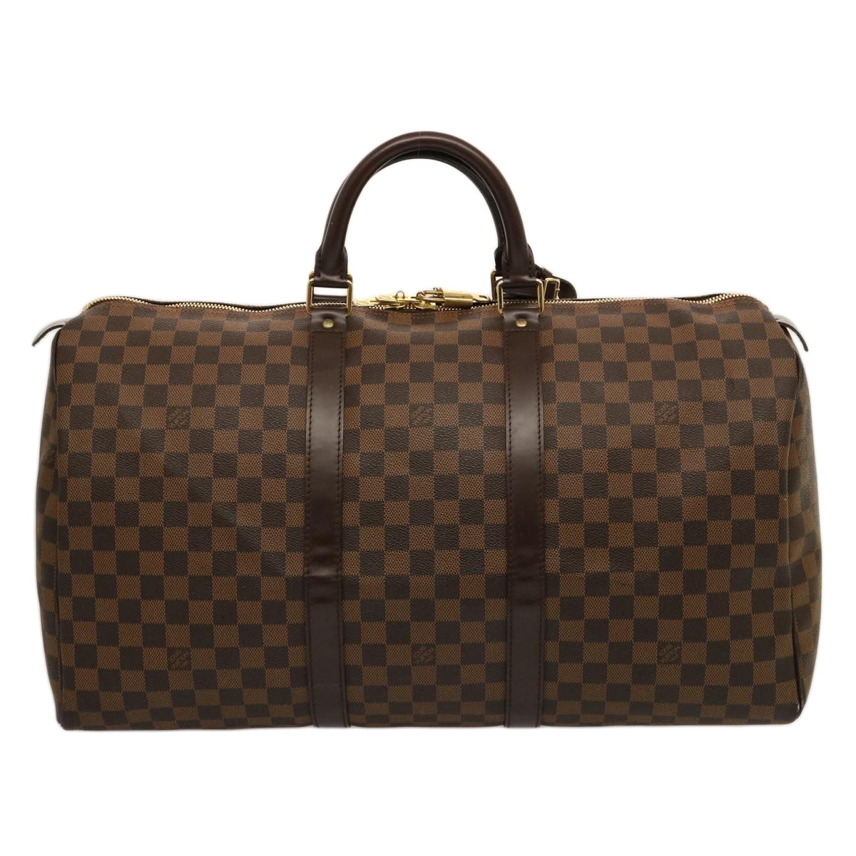 LOUIS VUITTON Damier Ebene Keepall 50 Boston Bag N41427 LV Auth 75392A - 0