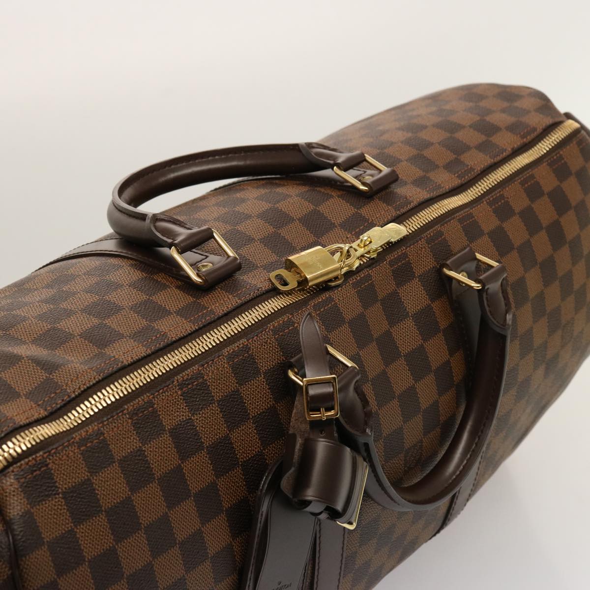 LOUIS VUITTON Damier Ebene Keepall 50 Boston Bag N41427 LV Auth 75392A