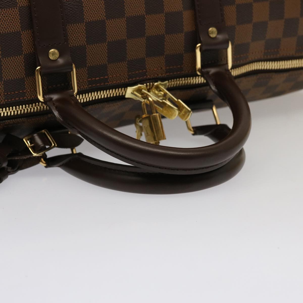 LOUIS VUITTON Damier Ebene Keepall 50 Boston Bag N41427 LV Auth 75392A