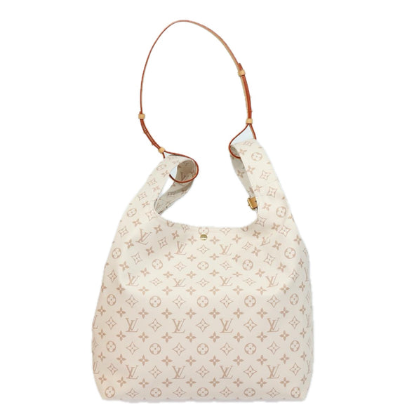 LOUIS VUITTON Monogram Dune Atlantis GM Tote Bag White M24409 LV Auth 75395S