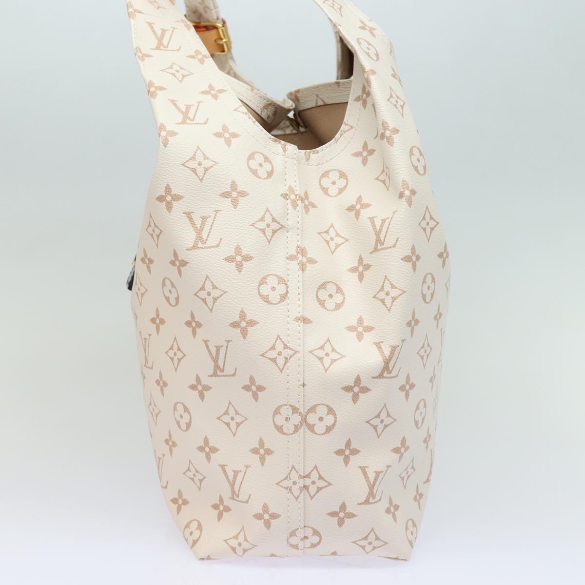 LOUIS VUITTON Monogram Dune Atlantis GM Tote Bag White M24409 LV Auth 75395S