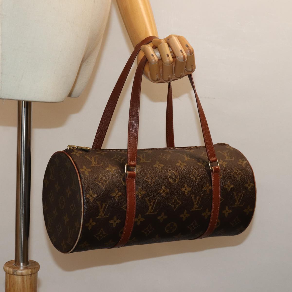 LOUIS VUITTON Monogram Papillon 30 Hand Bag M51385 LV Auth 75402