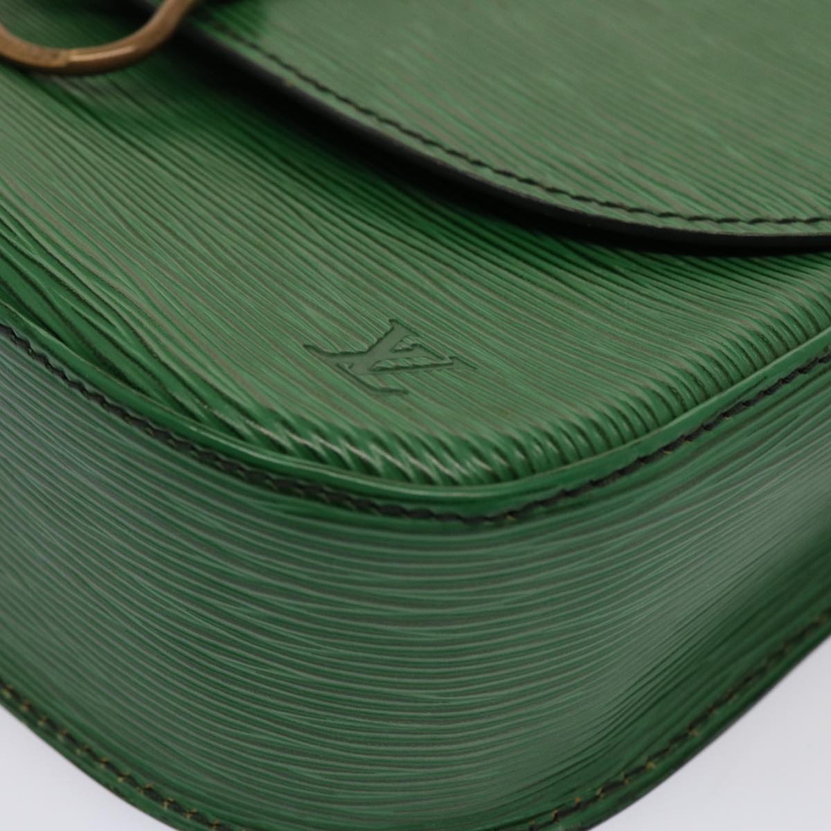 LOUIS VUITTON Epi Saint Cloud GM Shoulder Bag Green M52194 LV Auth 75406