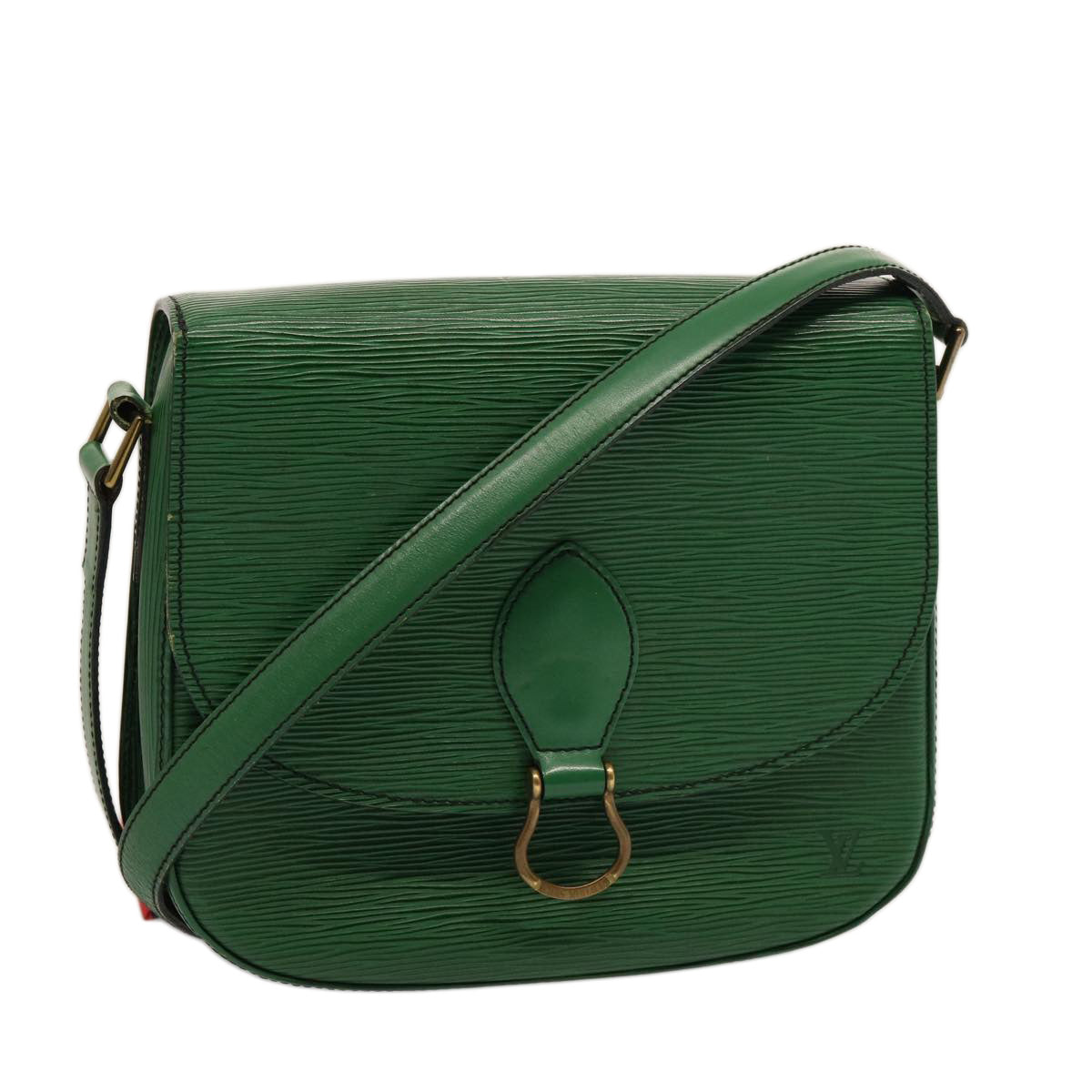 LOUIS VUITTON Epi Saint Cloud GM Shoulder Bag Green M52194 LV Auth 75406