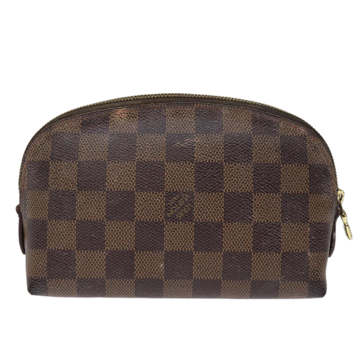 LOUIS VUITTON Damier Ebene Pochette Cosmetic PM Pouch N47516 LV Auth 75409 - 0