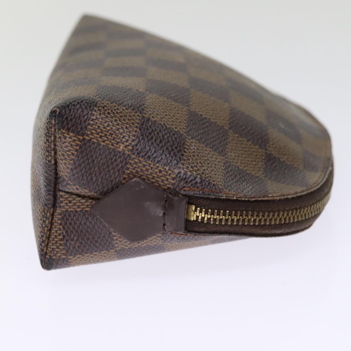 LOUIS VUITTON Damier Ebene Pochette Cosmetic PM Pouch N47516 LV Auth 75409