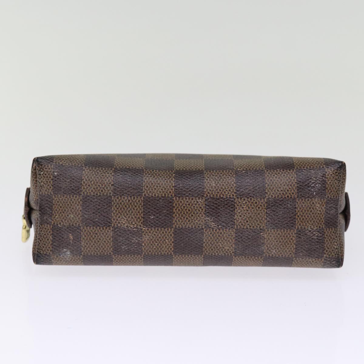 LOUIS VUITTON Damier Ebene Pochette Cosmetic PM Pouch N47516 LV Auth 75409