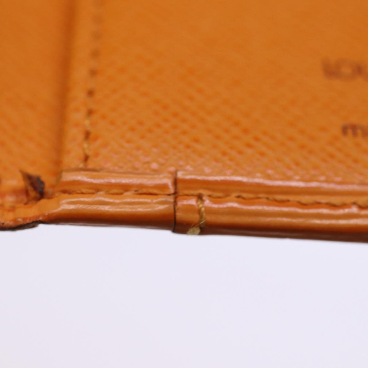 LOUIS VUITTON Epi Organizer Dupoch Card Case Mandarin M6358H LV Auth 75410