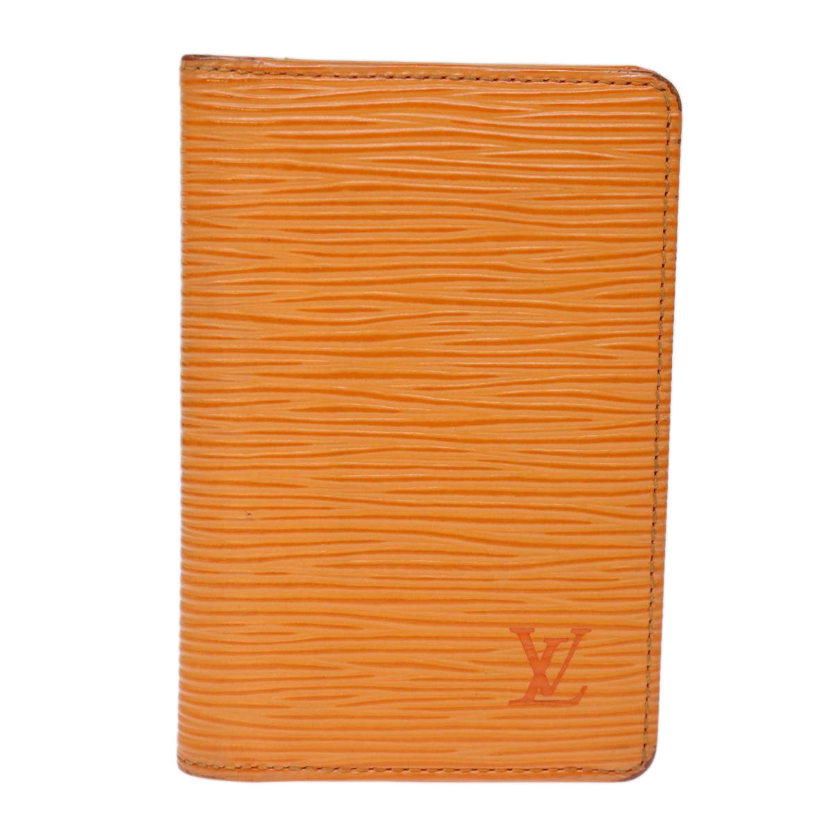 LOUIS VUITTON Epi Organizer Dupoch Card Case Mandarin M6358H LV Auth 75410