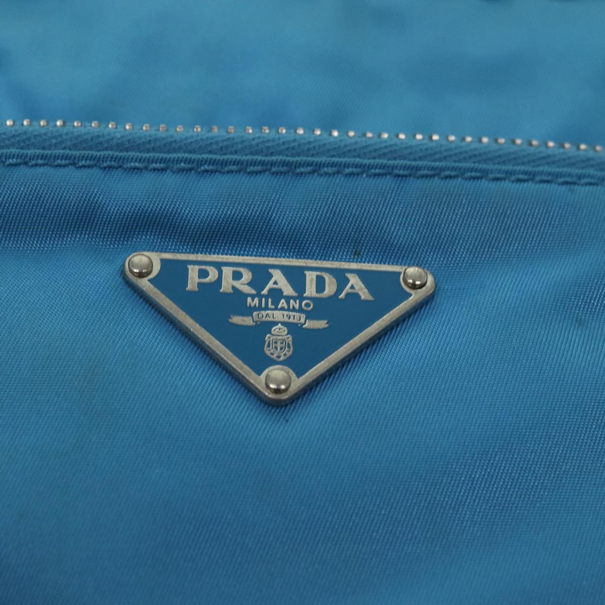 PRADA Shoulder Bag Nylon Light Blue Auth 75426