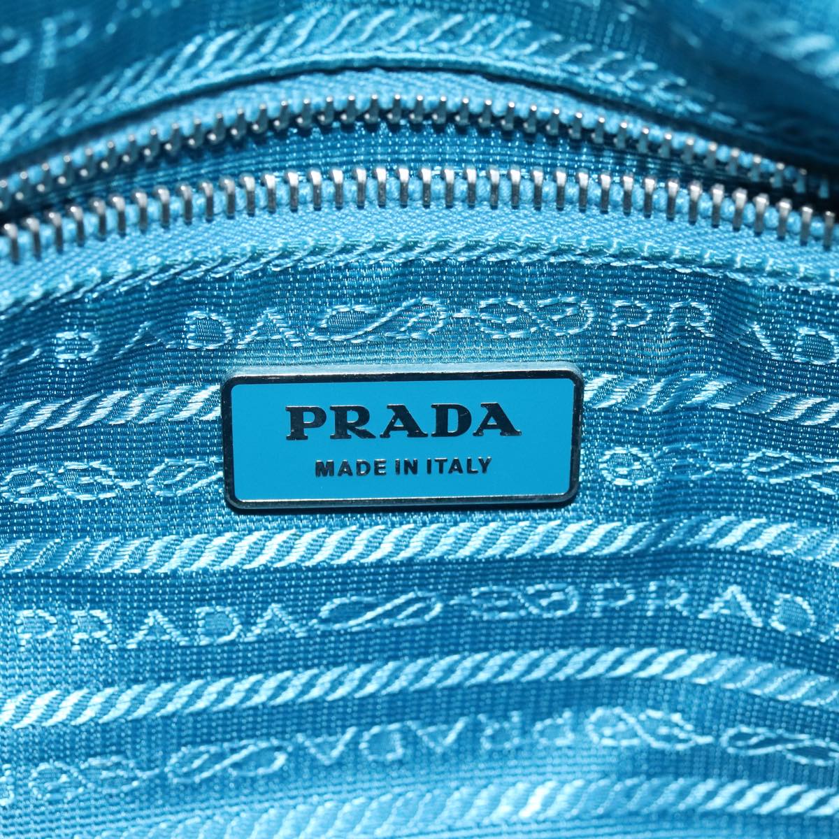 PRADA Shoulder Bag Nylon Light Blue Auth 75426