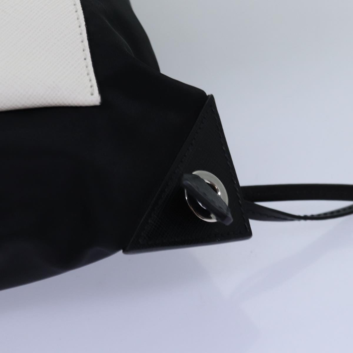 PRADA Knapsack Shoulder Bag Nylon Black Auth 75427