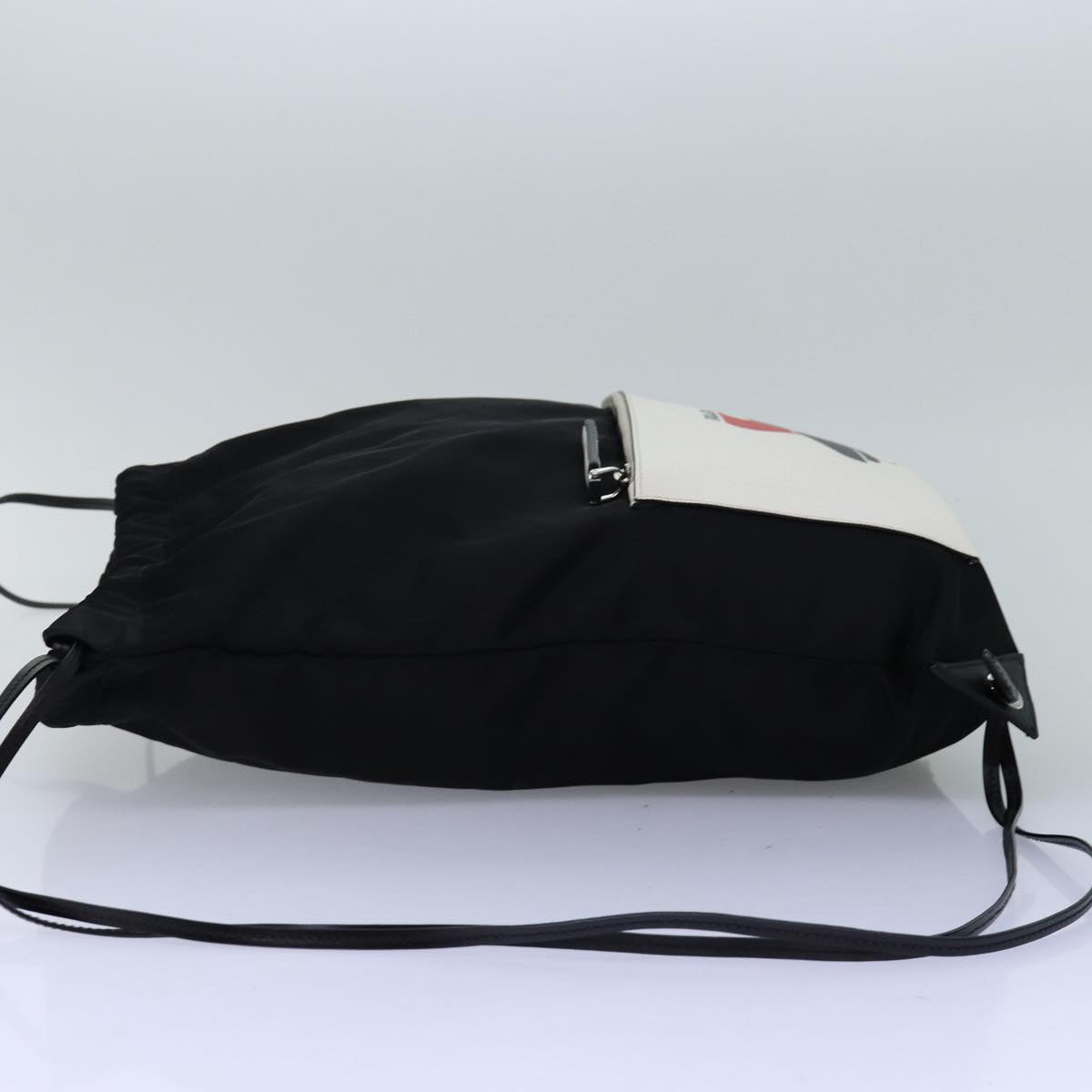 PRADA Knapsack Shoulder Bag Nylon Black Auth 75427