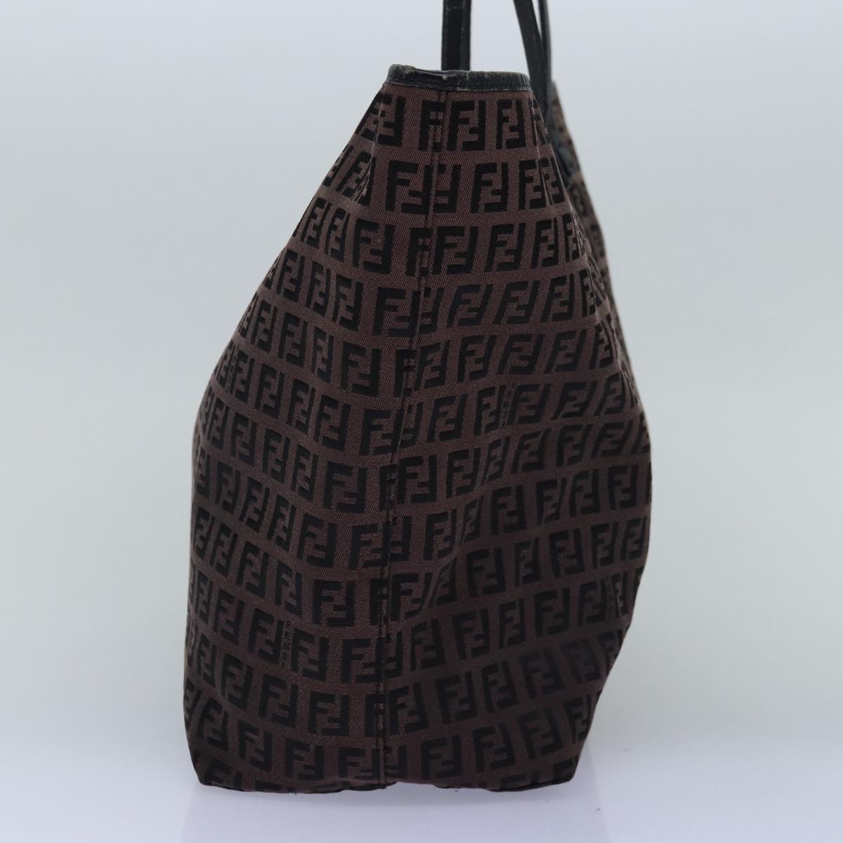 FENDI Zucchino Canvas Tote Bag Brown Auth 75428