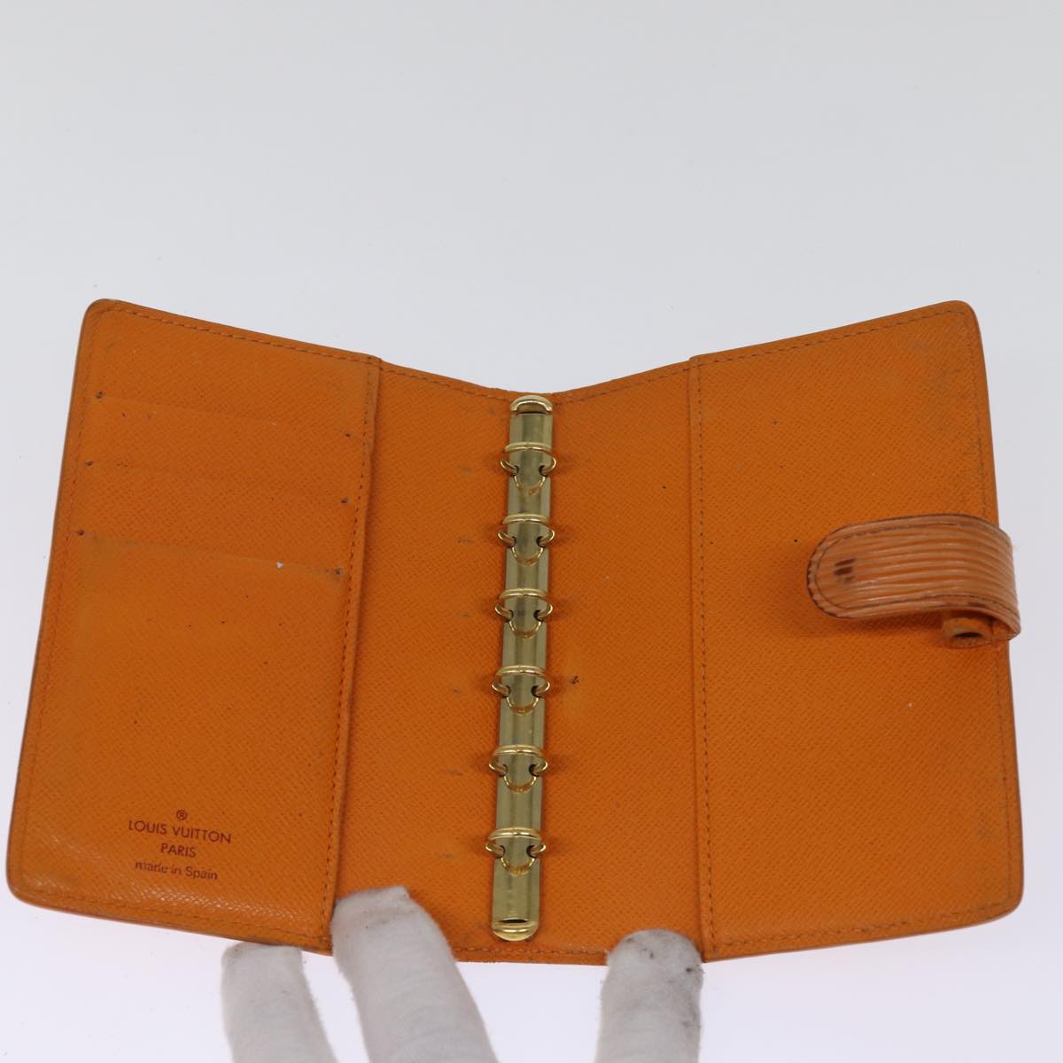 LOUIS VUITTON Epi Agenda PM Day Planner Cover Orange Mandarin R2005H Auth 75445