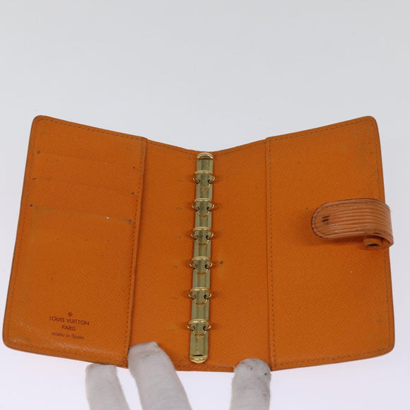 LOUIS VUITTON Epi Agenda PM Day Planner Cover Orange Mandarin R2005H Auth 75445A