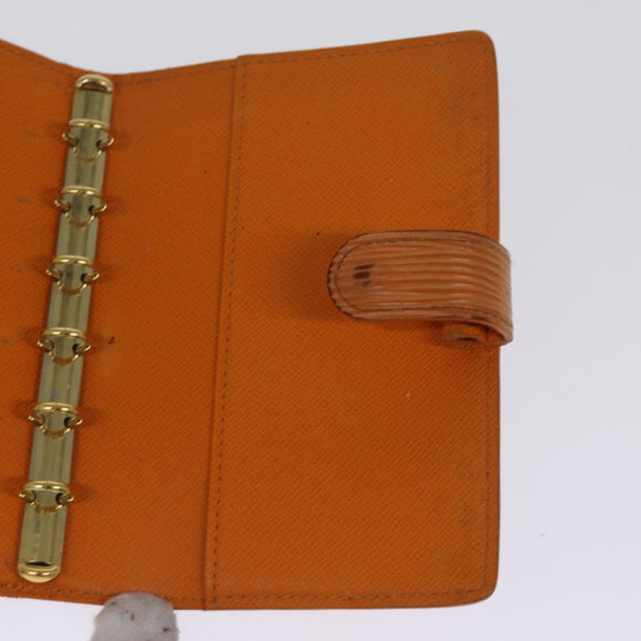 LOUIS VUITTON Epi Agenda PM Day Planner Cover Orange Mandarin R2005H Auth 75445A
