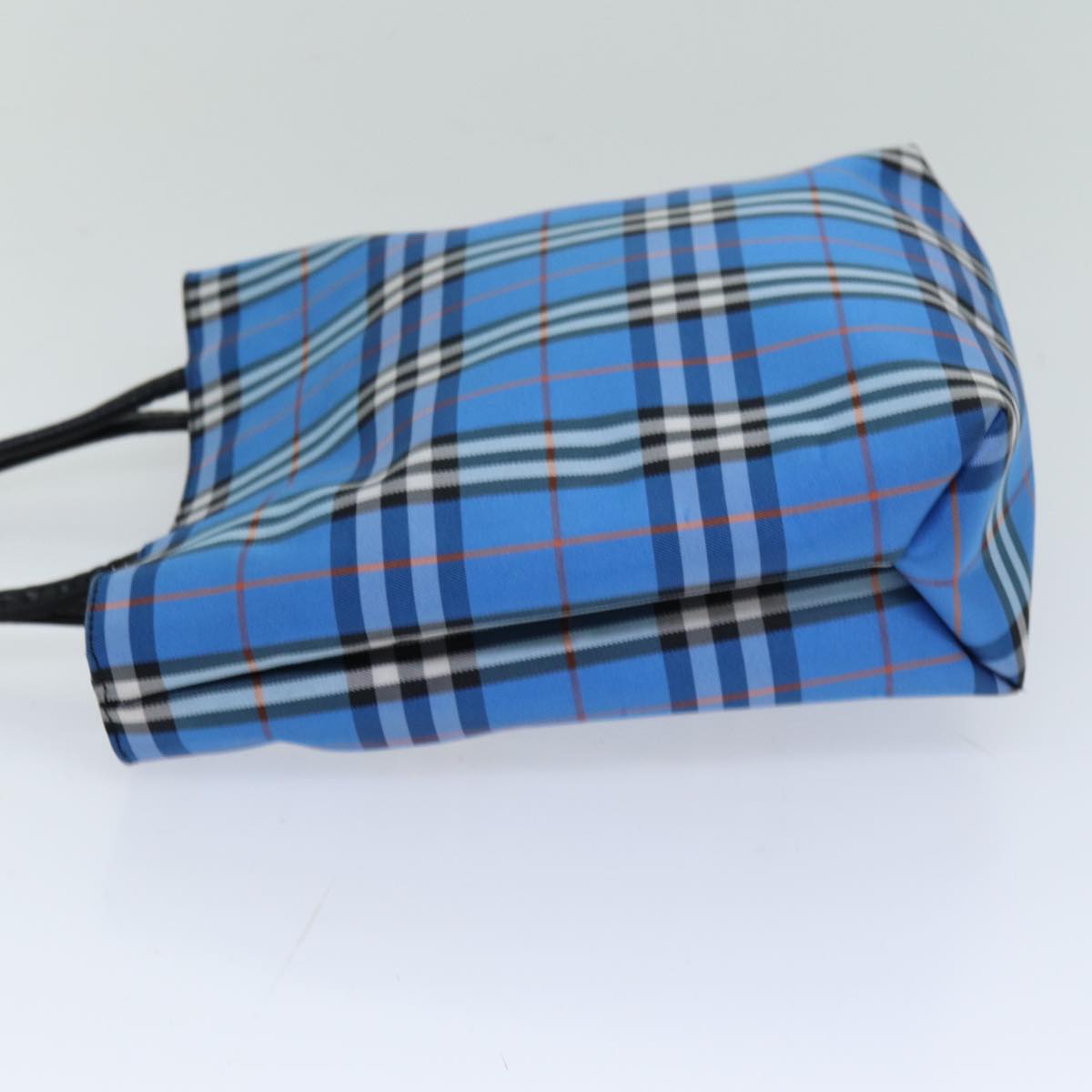 BURBERRY Nova Check Hand Bag Nylon Blue Auth 75447