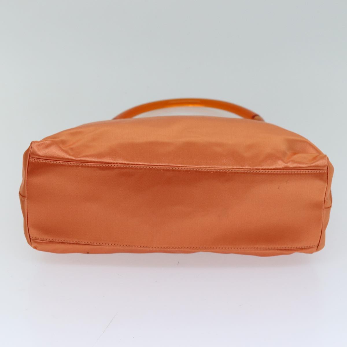 PRADA Shoulder Bag Satin Orange Auth 75449