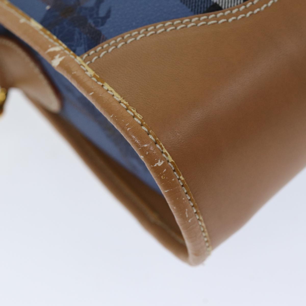 Burberrys Nova Check Shoulder Bag PVC Blue Auth 75452