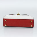 FENDI Hand Bag Leather White Auth 75458-9