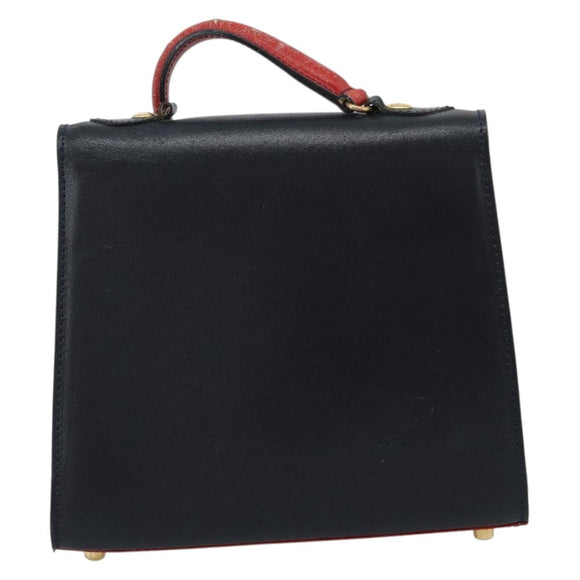 FENDI Hand Bag Leather White Auth 75458