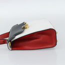 FENDI Hand Bag Leather White Auth 75458-3