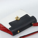 FENDI Hand Bag Leather White Auth 75458-6